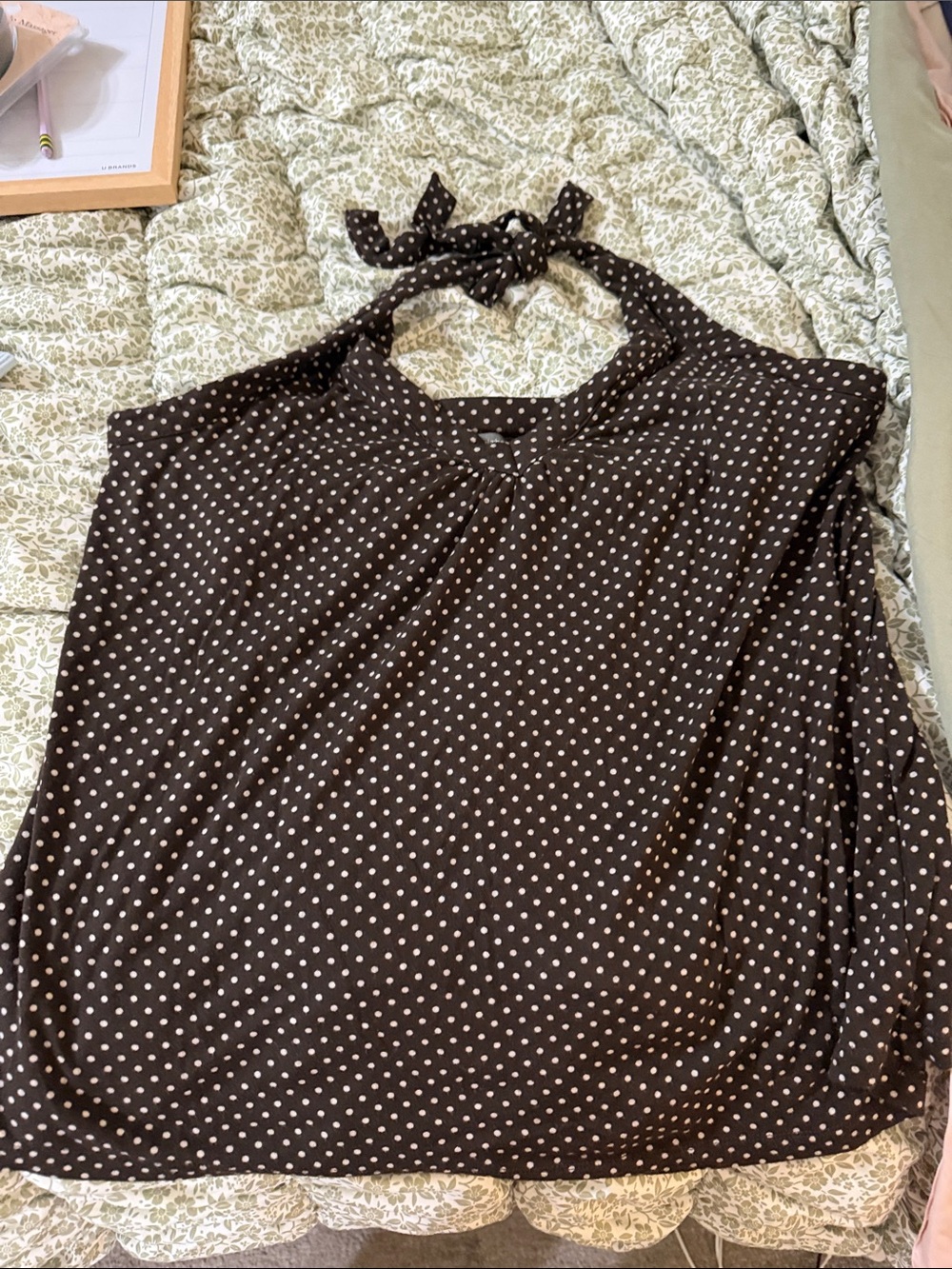 Liz Claiborne Brown Polka Dot Halter Camisole